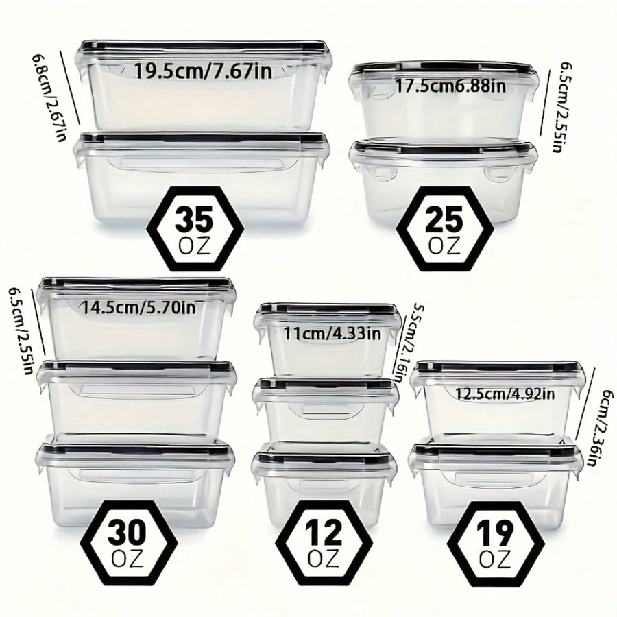 24 Pack Food Storage Container - Meal Prep Kitchen recension och pris
