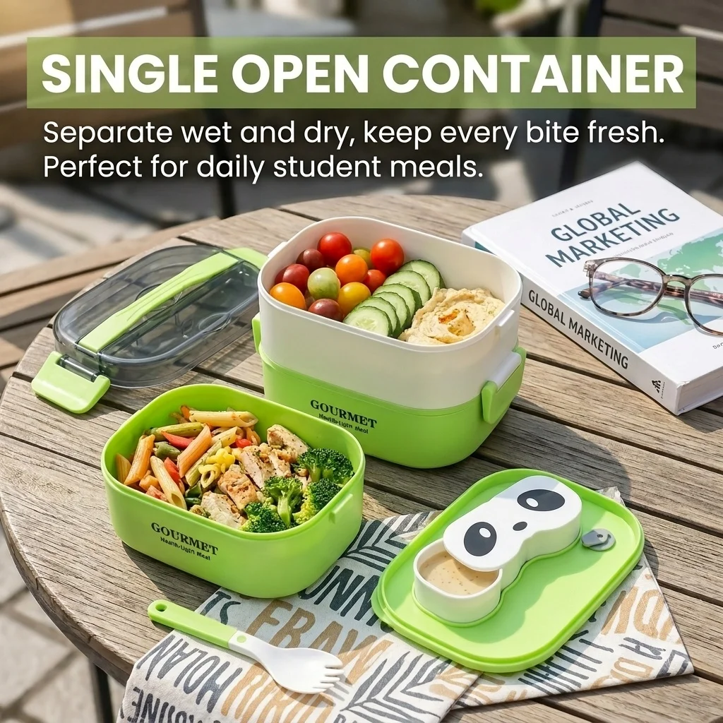 Microwavable Plastic Bento Box - Meal Prep Or Prep Meal recension och pris